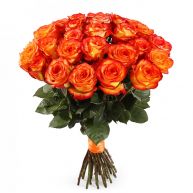 Букет из 25-ти оранжевых роз